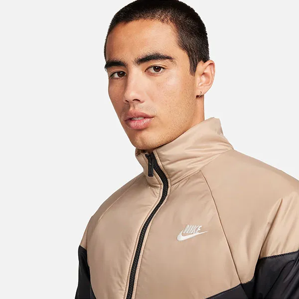 Áo Khoác Phao Nam Nike Portswear Windrunner Men's Therma-FIT Midweight Puffer FB8196-011 Màu Be Đen Size S - Thời trang - Vua Hàng Hiệu