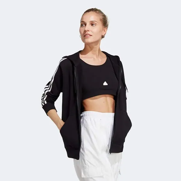 Áo Khoác Thể Thao Nữ Adidas W 3S FT FZ R HD IC8769 Màu Đen Size S