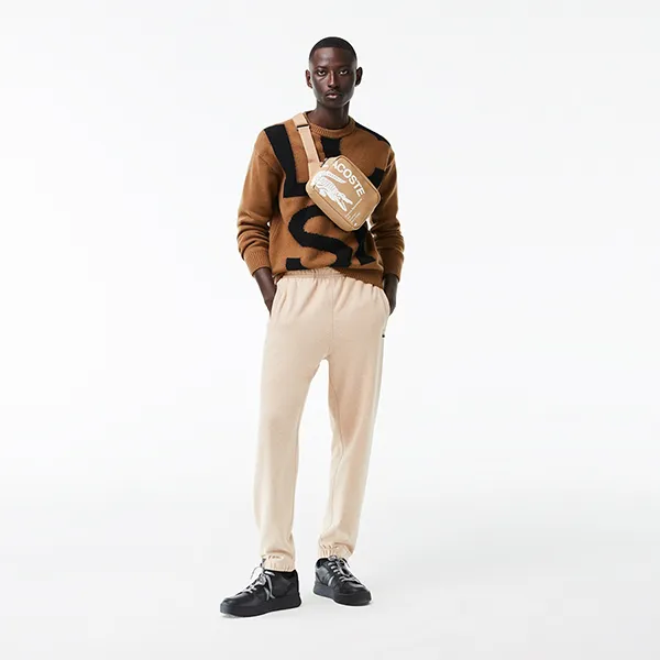 Áo Len Nam Lacoste Classic Fit AH0453 Màu Nâu Size 4