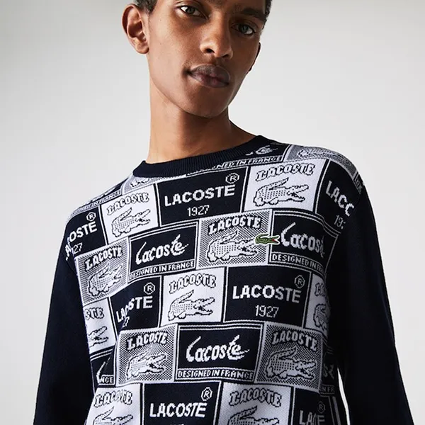 Áo Len Nam Lacoste Heritage Crew Neck Patchwork Jacquard AH3289 Phối Màu - Thời trang - Vua Hàng Hiệu