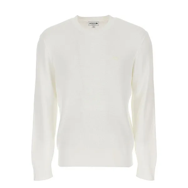 Áo Len Nam Lacoste Waffle Light Roundneck AH1667 Màu Trắng - Thời trang - Vua Hàng Hiệu