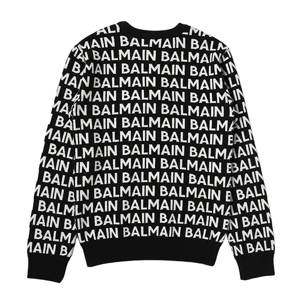 Áo Len Nữ Balmain Black With All Over Logo Printed BT9P20 W0101/930AV Màu Đen - Thời trang - Vua Hàng Hiệu