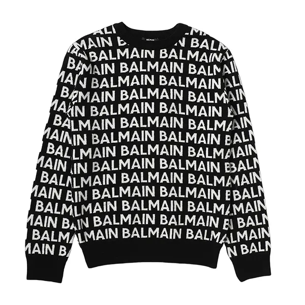 Áo Len Nữ Balmain Black With All Over Logo Printed BT9P20 W0101/930AV Màu Đen - Thời trang - Vua Hàng Hiệu