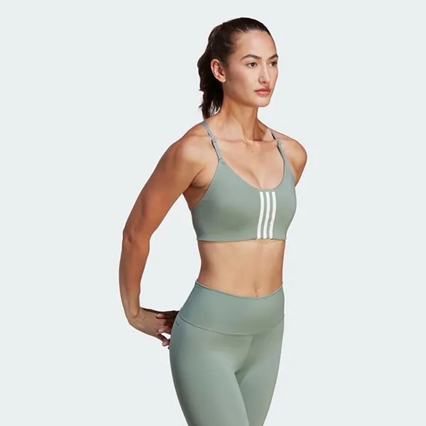 Áo Ngực Thể Thao Nữ Adidas Aeroimpact Light Support Workout Bra HS2898 Màu Xanh Bạc Size ASB