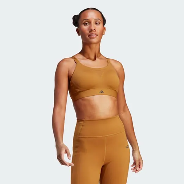 Áo Ngực Thể Thao Nữ Adidas High Support Tailored Impact HR9729 Màu Vàng Đất Size 75B