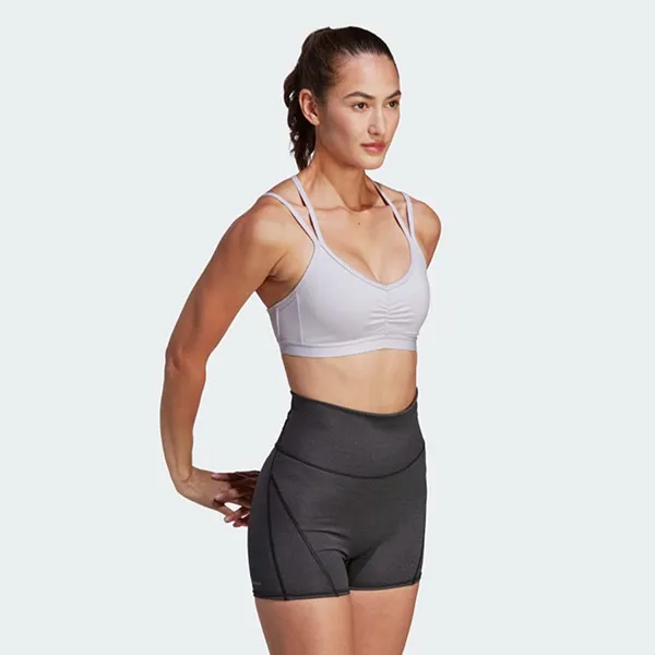 Áo Ngực Thể Thao Nữ Adidas Yoga Essentials Light Support Bra HR9677 Màu Bạc Size ASB