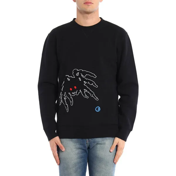 Áo Nỉ Nam Lanvin Felpa Con Effetto Stropicciato RMJE0054A1610 Màu Đen - Thời trang - Vua Hàng Hiệu