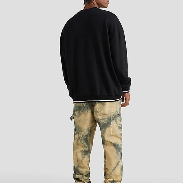 Áo Nỉ Nam Tommy Hilfiger 78j9357001 GC04 Sweatshirt Form Rộng Màu Đen Size S