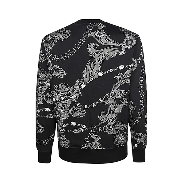 Áo Nỉ Nam Versace Jeans Couture Sweatshirt 75GAI3R0 FS102 Chain Couture Black Màu Đen Họa Tiết Size S