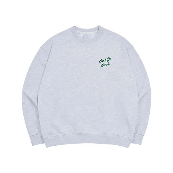 Áo Nỉ Sweater Acmé De La Vie ADLV Script Logo Printing Sweat Shirt Melange Màu Ghi - Thời trang - Vua Hàng Hiệu