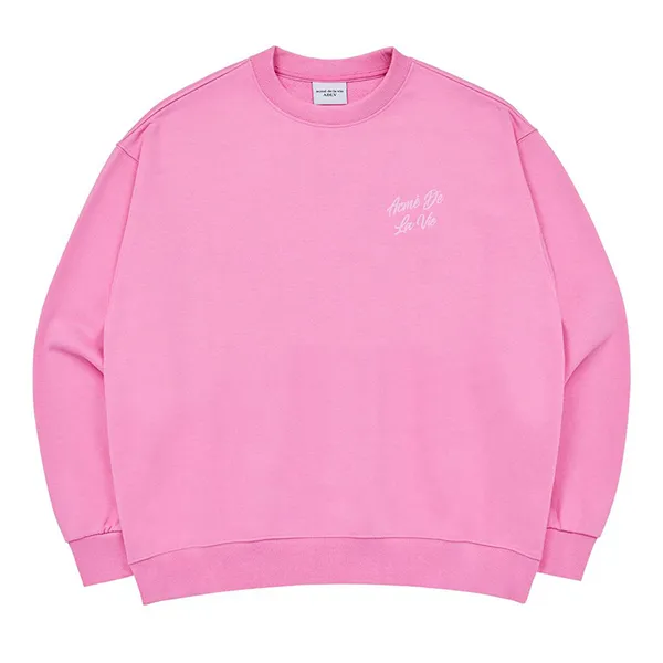 Áo Nỉ Sweater Acmé De La Vie ADLV Script Logo Printing Sweat Shirt Pink Màu Hồng