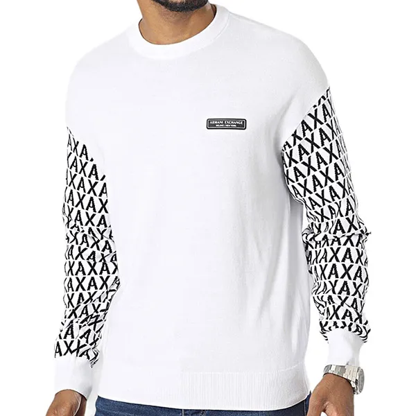 Áo Nỉ Sweater Nam Armani Exchange Shirt 3RZM1GZMX8Z Màu Trắng Size L - Thời trang - Vua Hàng Hiệu