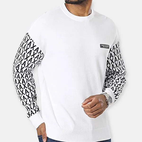 Áo Nỉ Sweater Nam Armani Exchange Shirt 3RZM1GZMX8Z Màu Trắng Size L - Thời trang - Vua Hàng Hiệu