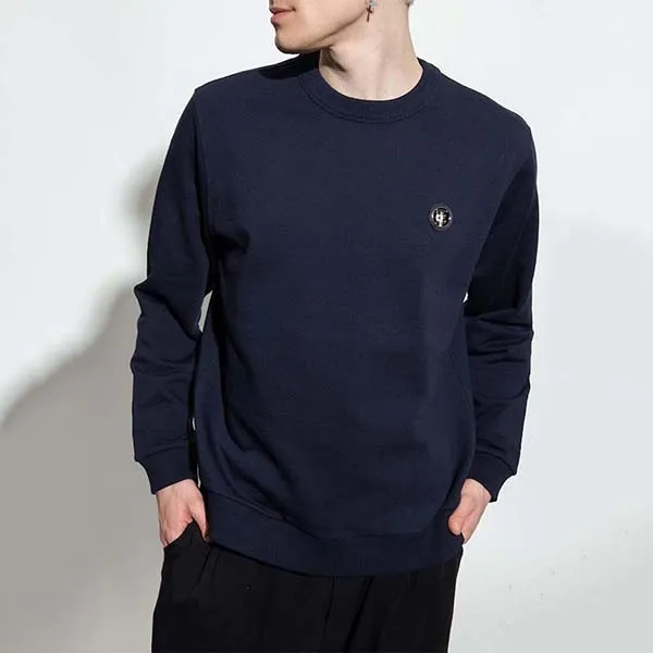 Áo Nỉ Sweater Nam Burberry Long Sleeve Sweatshirt 8043238 Màu Xanh Navy Size S