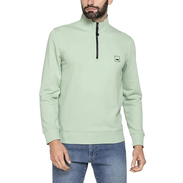 Áo Nỉ Sweater Nam Carrera Jeans Cao Cổ Có Khóa Cổ 844A0043A_738 Màu Xanh Ngọc Size L - Thời trang - Vua Hàng Hiệu