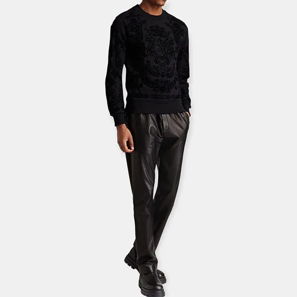 Áo Nỉ Sweater Nam Dolce & Gabbana D&G Cotton-Blend Terry Sweatshirt G9OW6TG7VCGN0000 Màu Đen Size 44