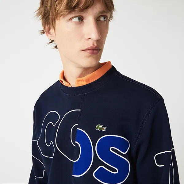 Áo Nỉ Sweater Nam Lacoste SH1801.166 Màu Xanh Navy