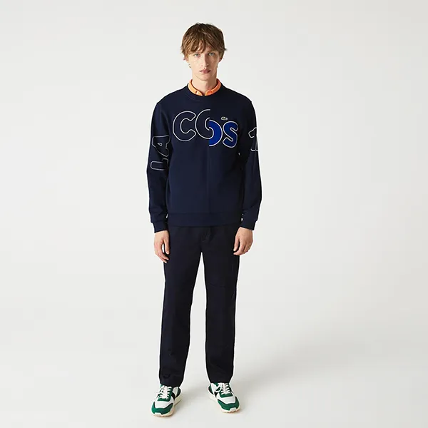 Áo Nỉ Sweater Nam Lacoste SH1801.166 Màu Xanh Navy