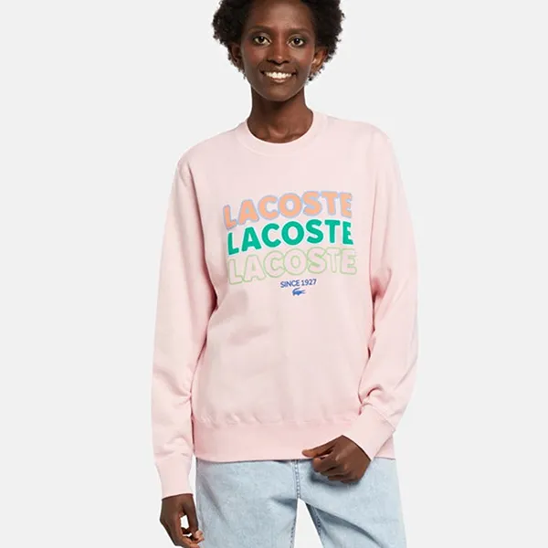 Áo Nỉ Sweater Nữ Lacoste Roze Màu Hồng