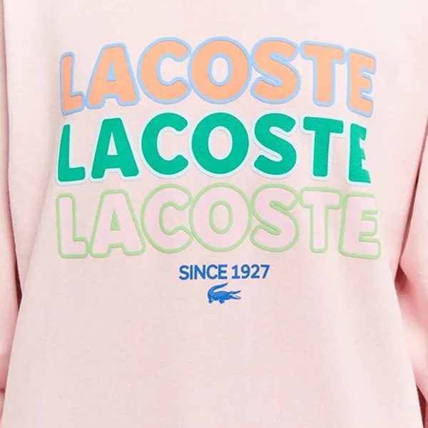 Áo Nỉ Sweater Nữ Lacoste Roze Màu Hồng