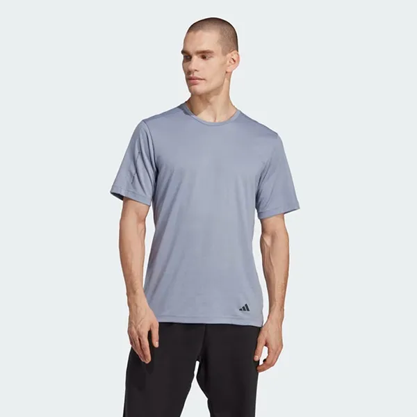 Áo Thun Nam Adidas Base Yoga Workout T-Shirt IB7886 Màu Xanh Size S - Thời trang - Vua Hàng Hiệu