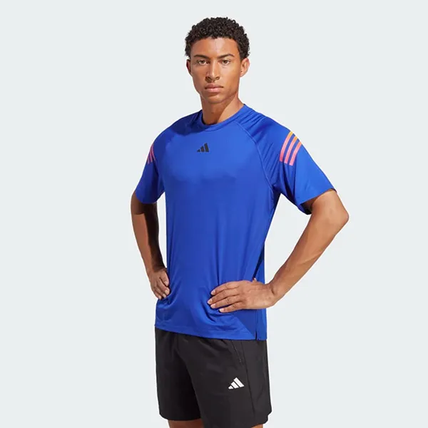 Áo Phông Nam Adidas Train Icons 3-Stripes Training Tshirt IC2076 Màu Xanh Blue Size S