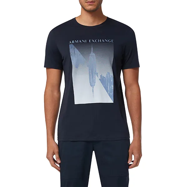 Áo Phông Nam Armani Exchange Empire Tshirt 6KZTFSZJA5Z GC03 Màu Xanh Navy Size XS