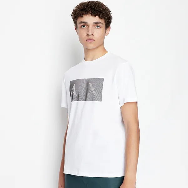 Áo Phông Nam Armani Exchange Regular Fit Jersey Tshirt 3RZTHT ZJBYZ GC03 Màu Trắng Size M