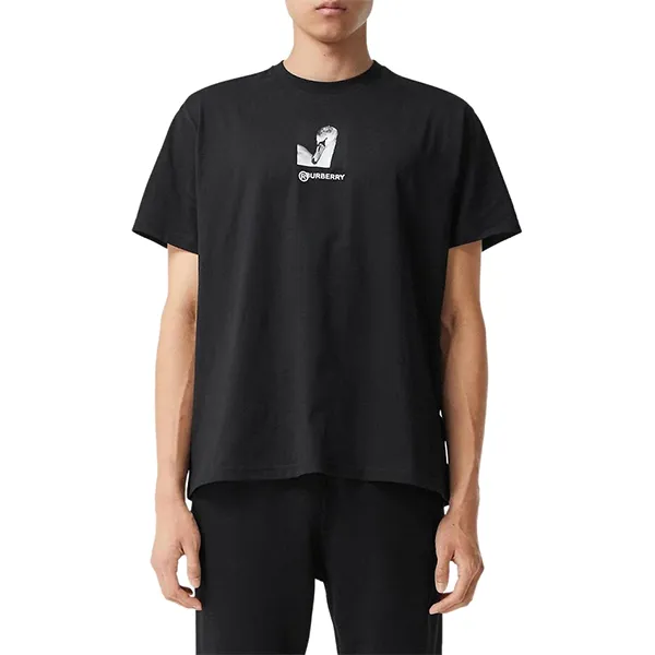 Áo Phông Nam Burberry Swan Print Tshirt Form To Màu Đen Size XS - Thời trang - Vua Hàng Hiệu