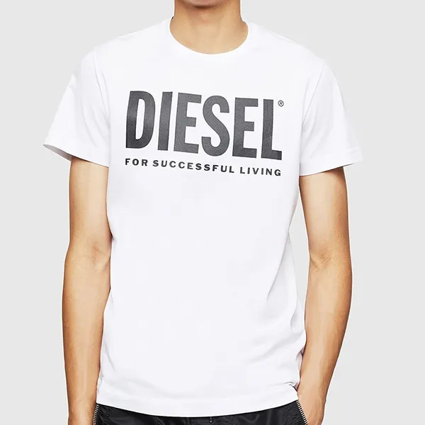 Áo Phông Nam Diesel T-DIEGOS-LOGOTSHIRT-GA04 Tshirt Màu Trắng Size L - 2