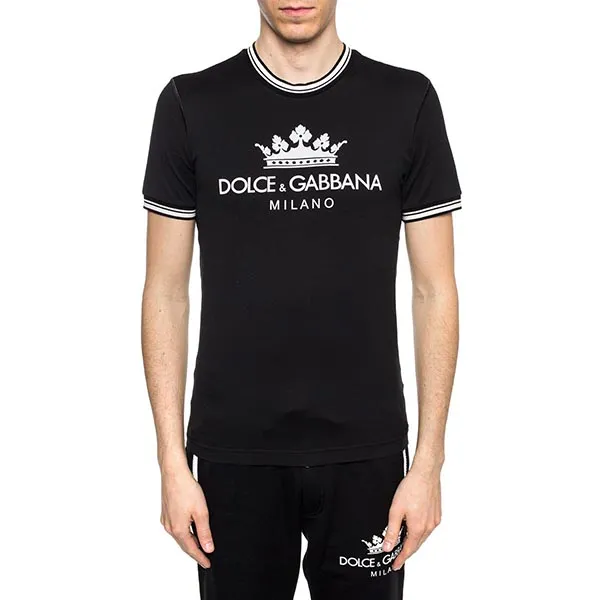 Áo Phông Nam Dolce & Gabbana D&G Black Logo Printed TShirt G8IR4T FU7EQ Màu Đen Size 46 - Thời trang - Vua Hàng Hiệu
