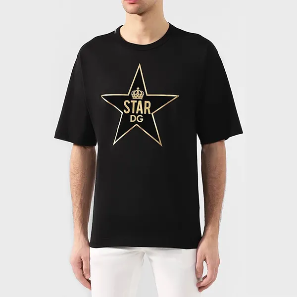 Áo Phông Nam Dolce & Gabbana D&G Star DG Tshirt Form To Màu Đen Size XS - Thời trang - Vua Hàng Hiệu