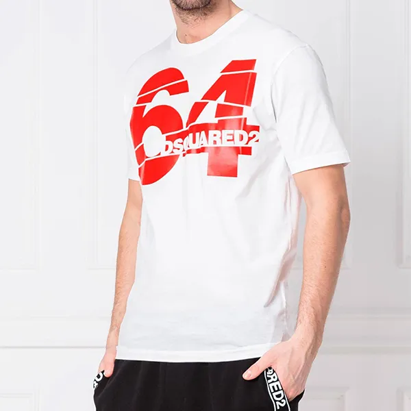 Áo Phông Nam Dsquared2 64 Tshirt S71GD0764 Form To Màu Trắng Size M
