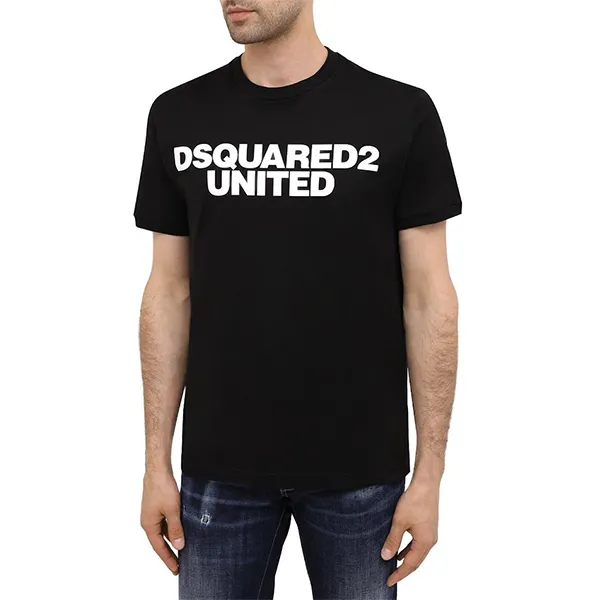 Áo Phông Nam Dsquared2 United Tshirt S74GDG0762 Màu Đen Size S - Thời trang - Vua Hàng Hiệu