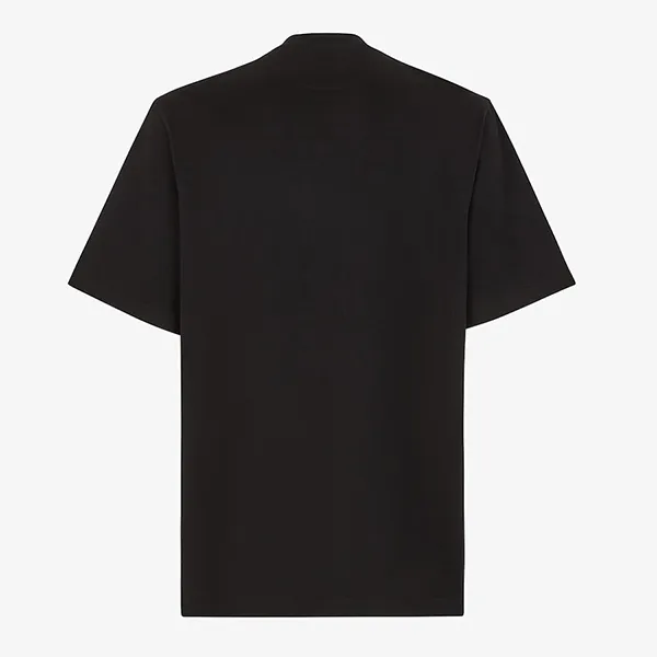 Áo Phông Nam Fendi Black Box Logo Zipper Tshirt FY1257 APM4 F0QA1 Màu Đen