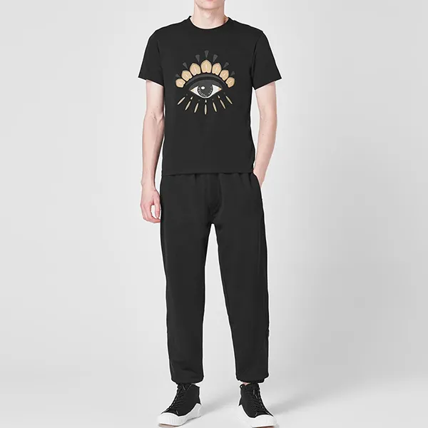 Áo Phông Nam Kenzo Icon Eye Print Cotton 4YC99 TShirt Màu Đen Size XS