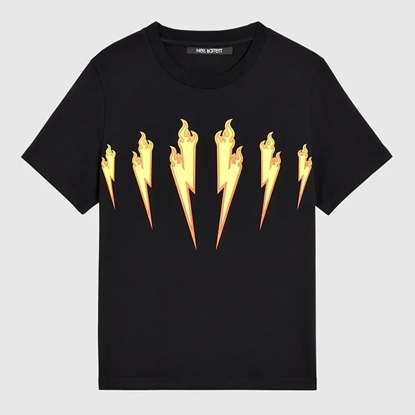 Áo Phông Nam Neil Barett Thunder Flame Petit Tshirt PBJT500A Màu Đen Size M - Thời trang - Vua Hàng Hiệu