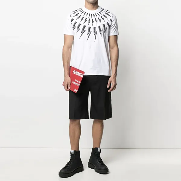 Áo Phông Nam Neil Barrett Tshirt PBJT883S-Q516S526 Màu Trắng Size M - Thời trang - Vua Hàng Hiệu