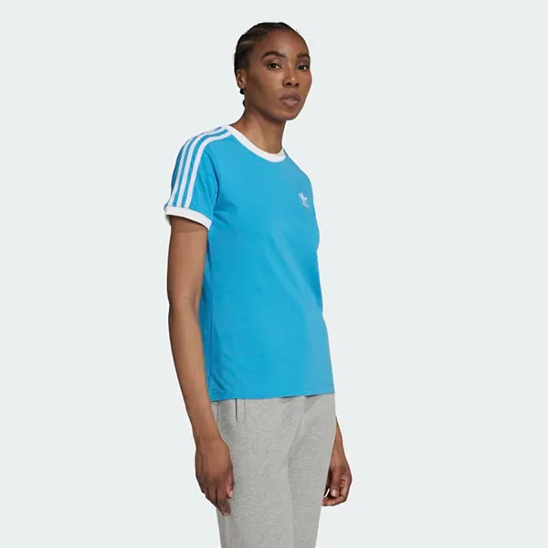 Áo Phông Nữ Adidas Adicolor Classics 3-Stripes Tee HL6690 Tshirt Màu Xanh Blue Size 28