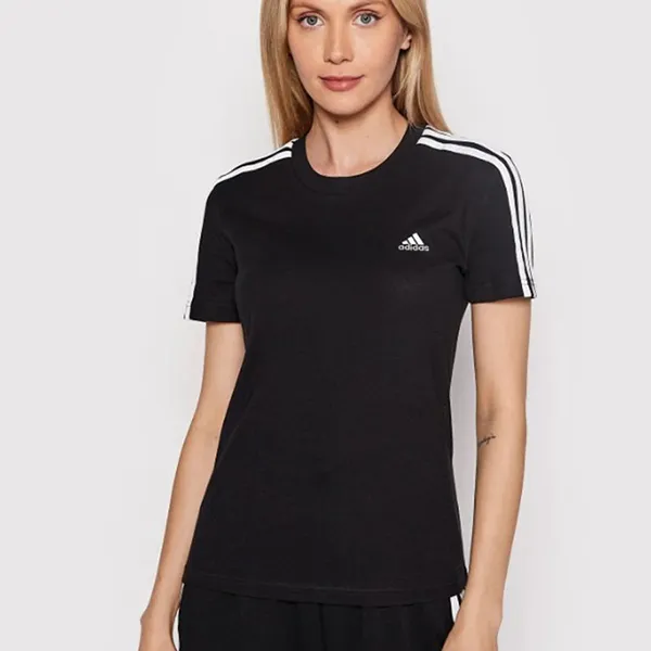 Áo Phông Nữ Adidas Essentials Slim Fit 3-Stripes Tshirt GL0784 Màu Đen Size S