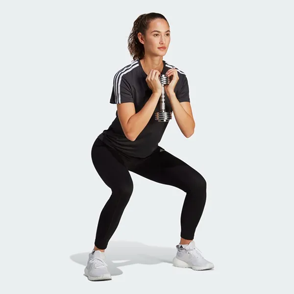 Áo Phông Thể Thao Nữ Adidas Train Essentials Aeroready 3-Stripes Tshirt IC5039 Màu Đen Size XS