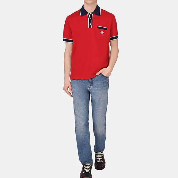 Áo Polo Gucci Piquet With Interlocking 653380 XJDF8 Màu Đỏ Size XS - Thời trang - Vua Hàng Hiệu