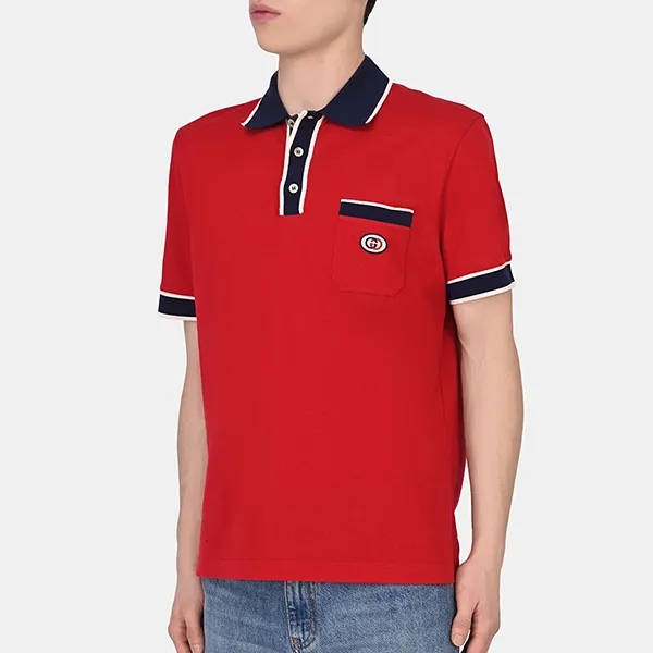 Áo Polo Gucci Piquet With Interlocking 653380 XJDF8 Màu Đỏ Size XS - Thời trang - Vua Hàng Hiệu