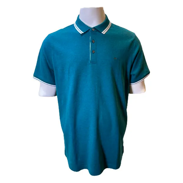 Áo Polo Michael Kors MK Viền Trắng Màu Xanh Size L