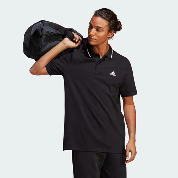 Áo Polo Nam Adidas Piqué Essentials Small Logo Fabric Shirt IC9314 Màu Đen Size S - Thời trang - Vua Hàng Hiệu