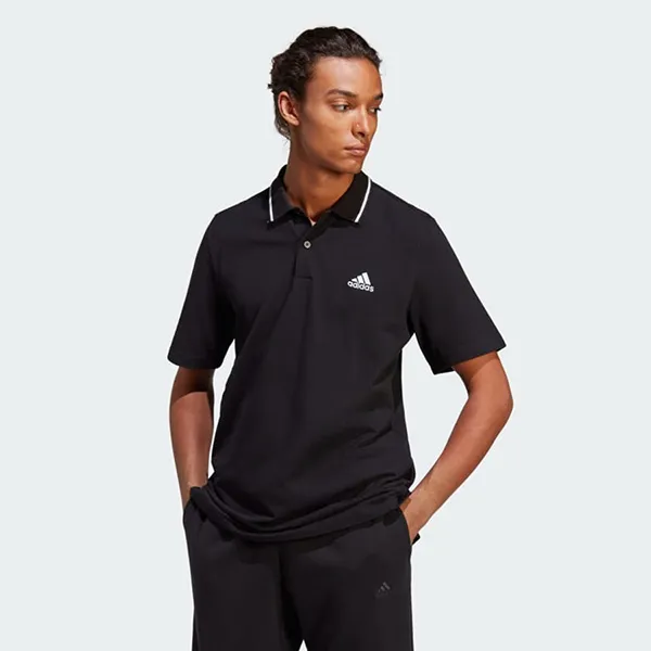 Áo Polo Nam Adidas Piqué Essentials Small Logo Fabric Shirt IC9314 Màu Đen Size S - Thời trang - Vua Hàng Hiệu