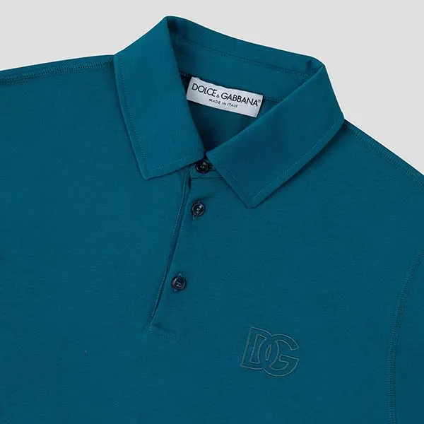 Áo Polo Nam Dolce & Gabbana D&G Blue Logo Embroidered G8QO4T FU7EQ B0483 Màu Xanh Đậm - Thời trang - Vua Hàng Hiệu