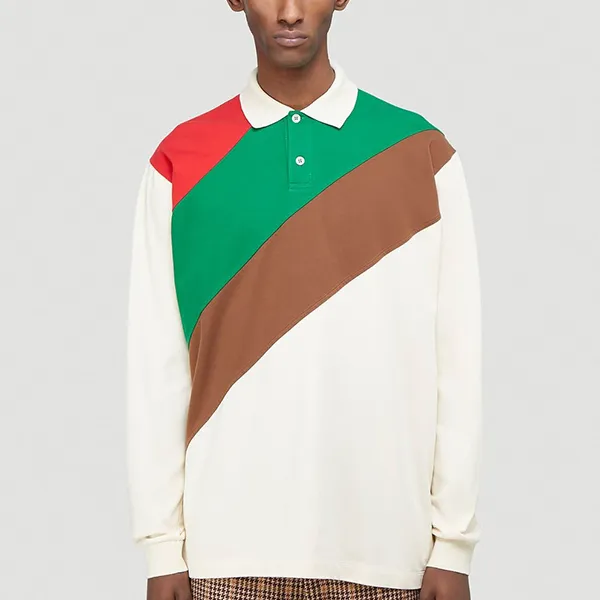 Áo Polo Nam Gucci Striped Panel Top 613844XJCGR8010 Phối Màu - Thời trang - Vua Hàng Hiệu