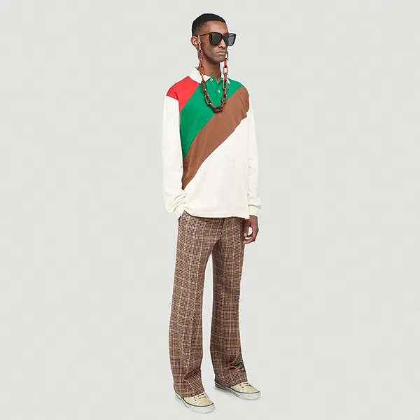 Áo Polo Nam Gucci Striped Panel Top 613844XJCGR8010 Phối Màu - Thời trang - Vua Hàng Hiệu