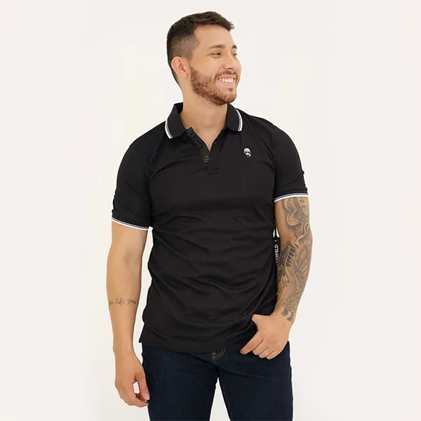 Áo Polo Nam Karl Lagerfeld Polo Shirt LM2K4047 GB03 Màu Đen Size L